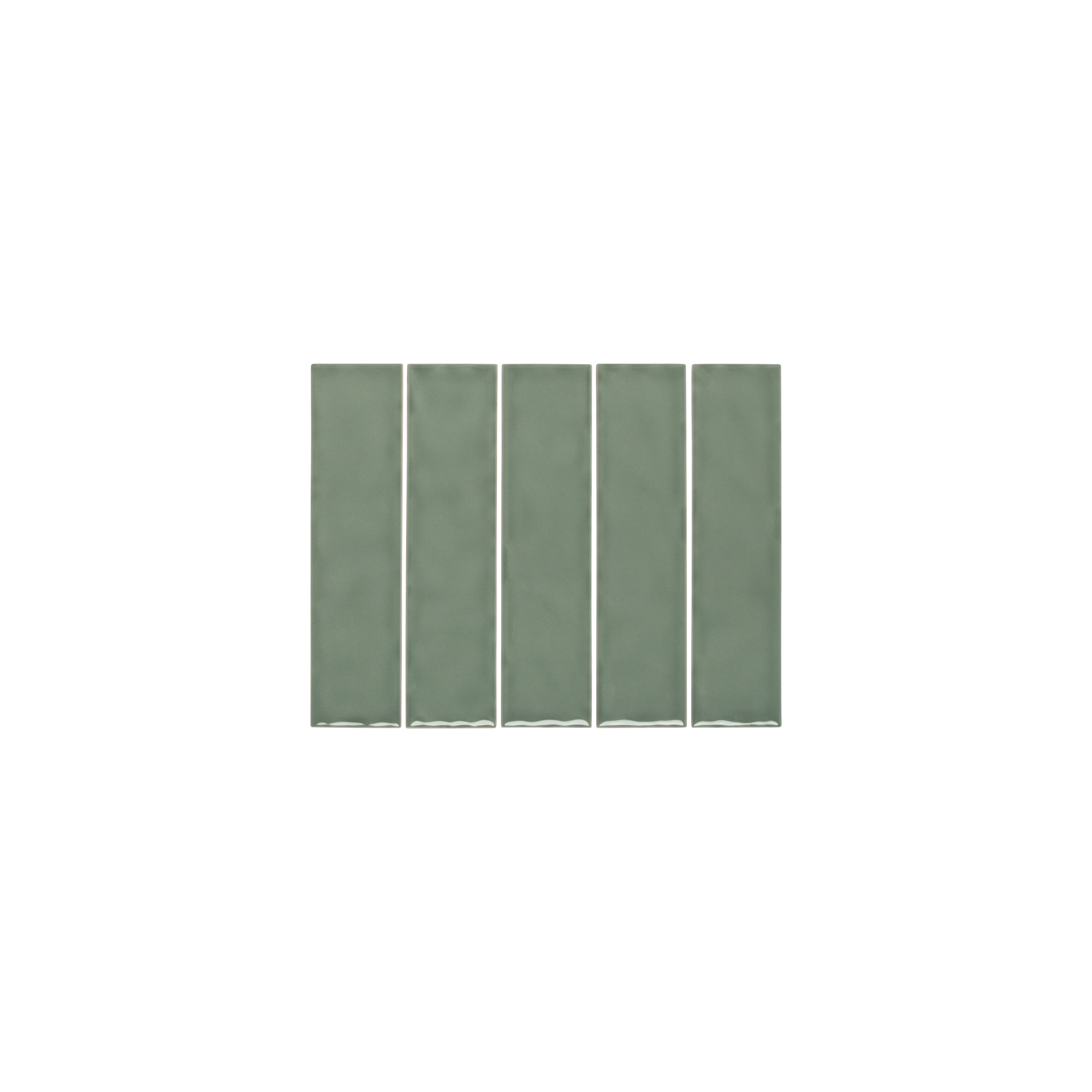 Tropea Natural Edge Subway Tile - Eucalyptus Green