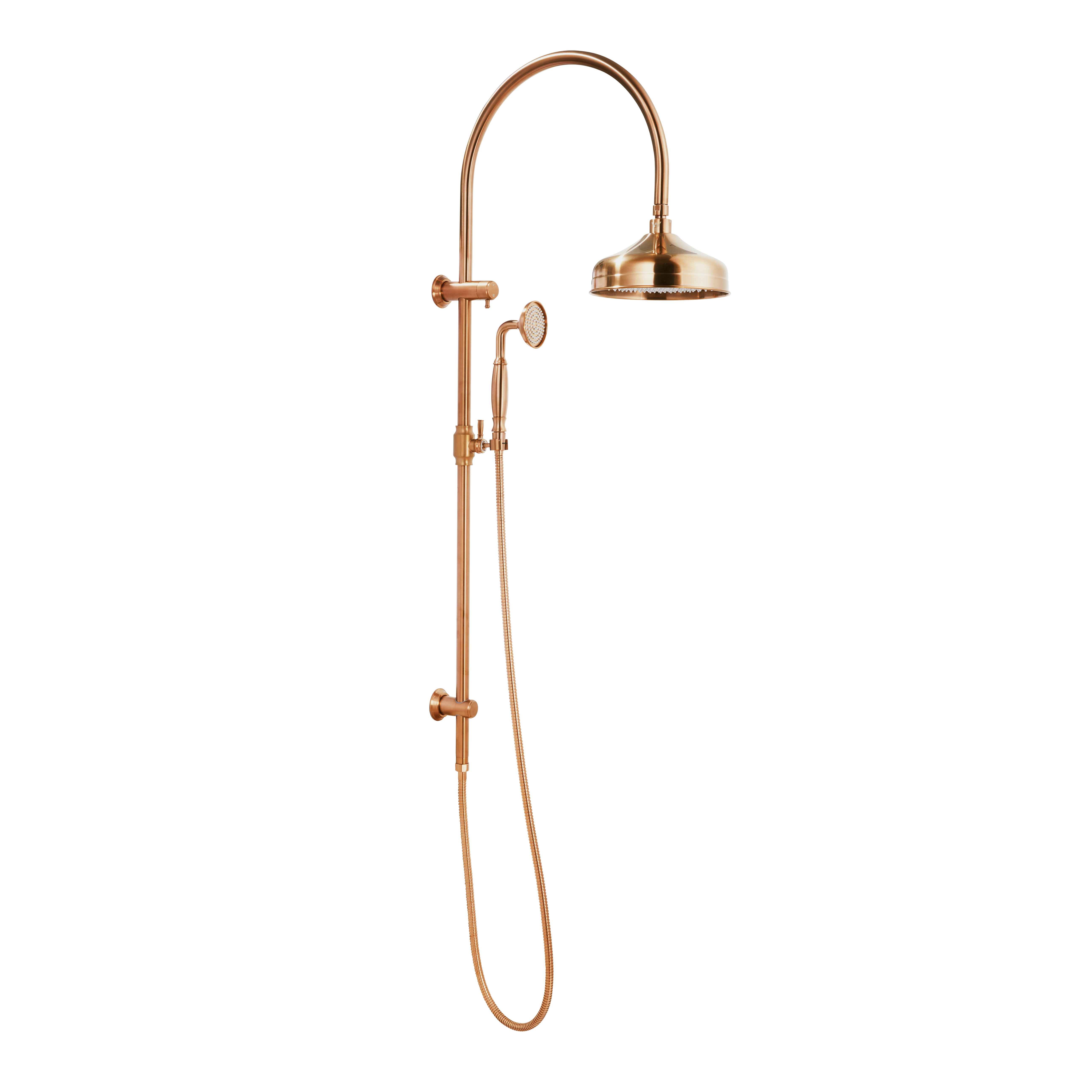 Kingsley Shower Rail Set - Brushed Copper