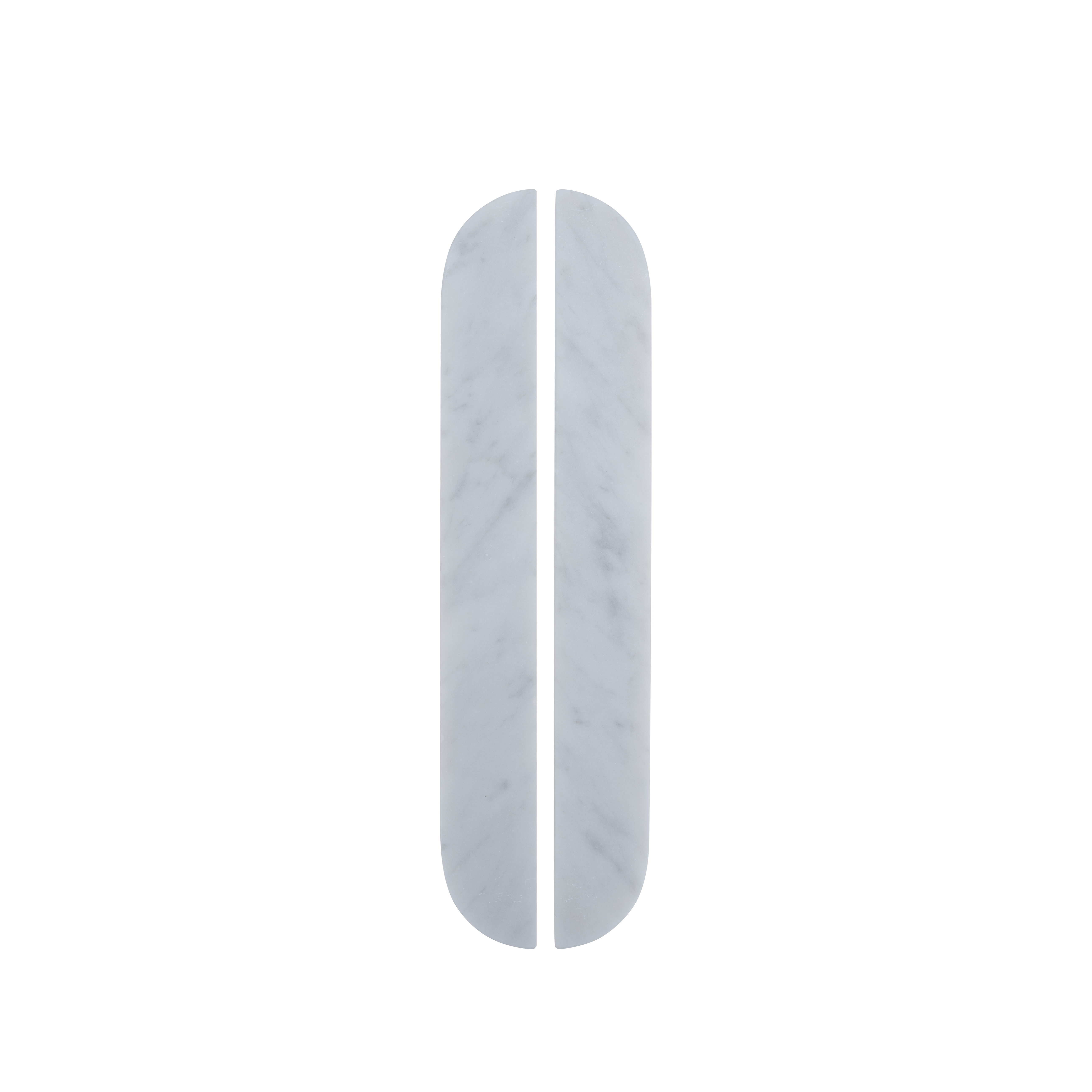 Pedra Curve Cabinetry Pull 320mm (Pair) - Carrara Marble
