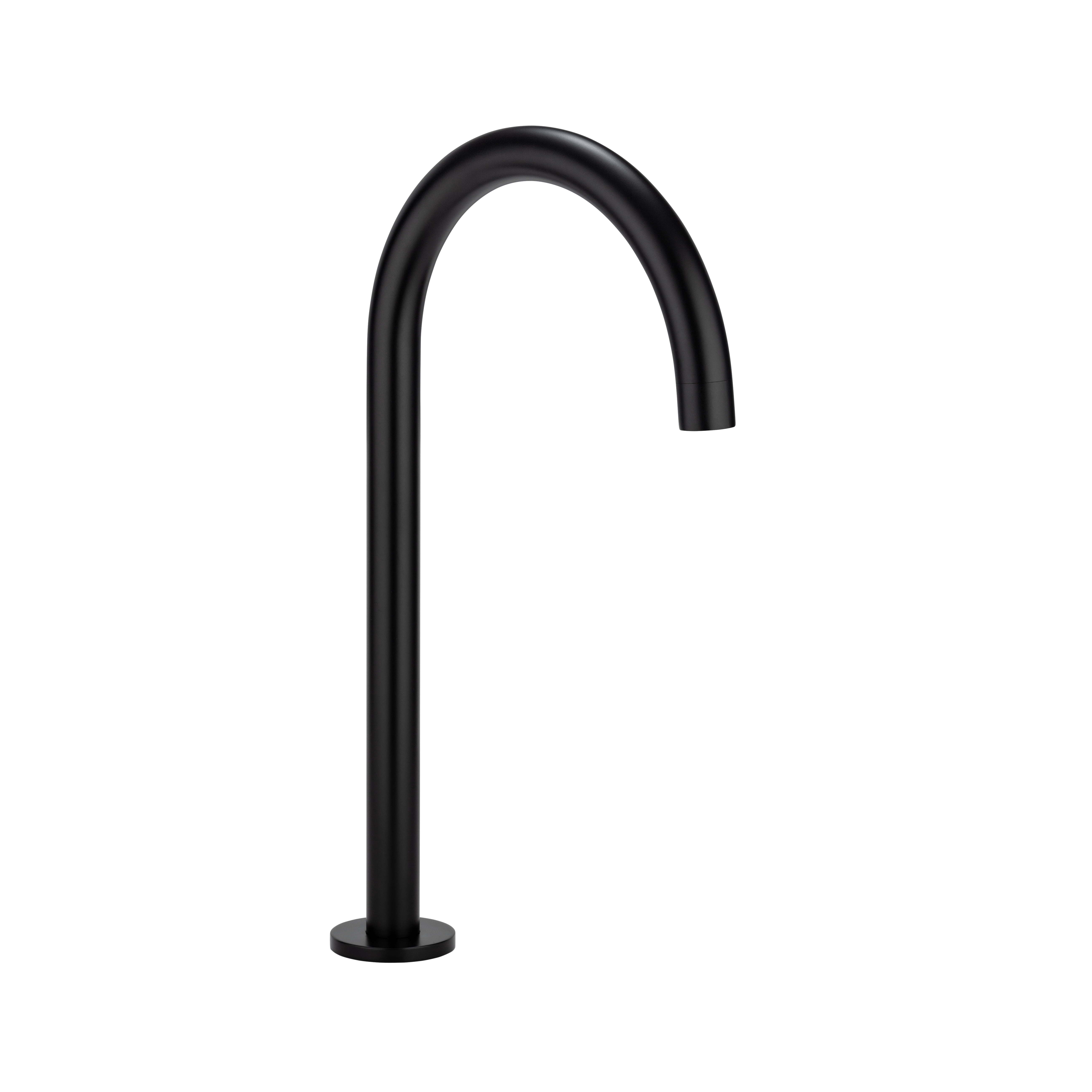 Gooseneck Bench Mounted Swivel Spout - Matte Black