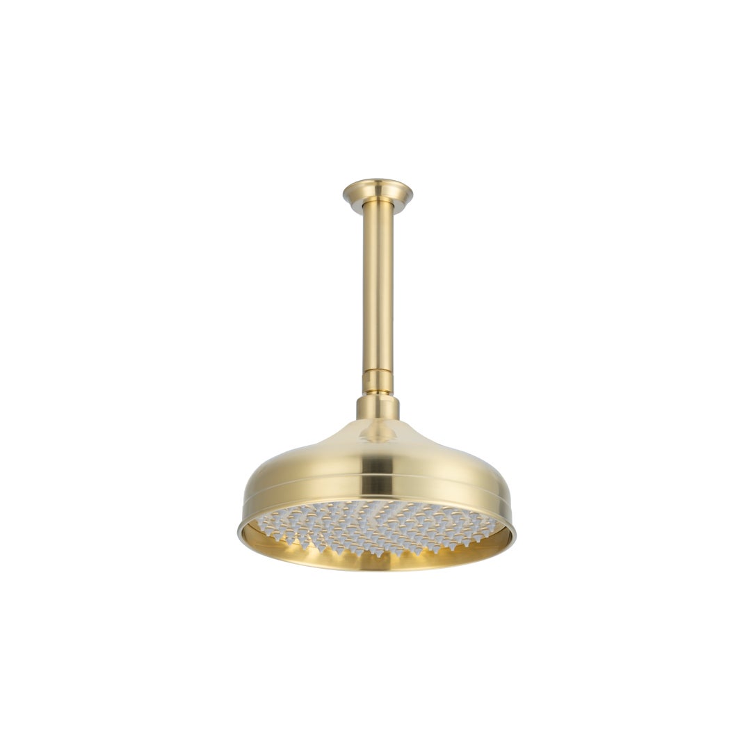 Kingsley Shower Dropper 150mm and Head Set - Brushed Brass