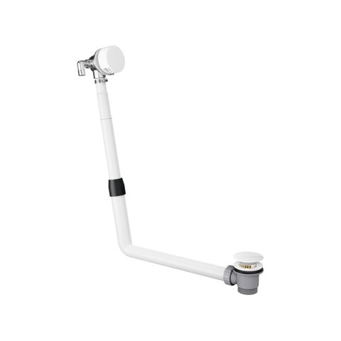 Bath Filler with Integrated Waste and Overflow - White