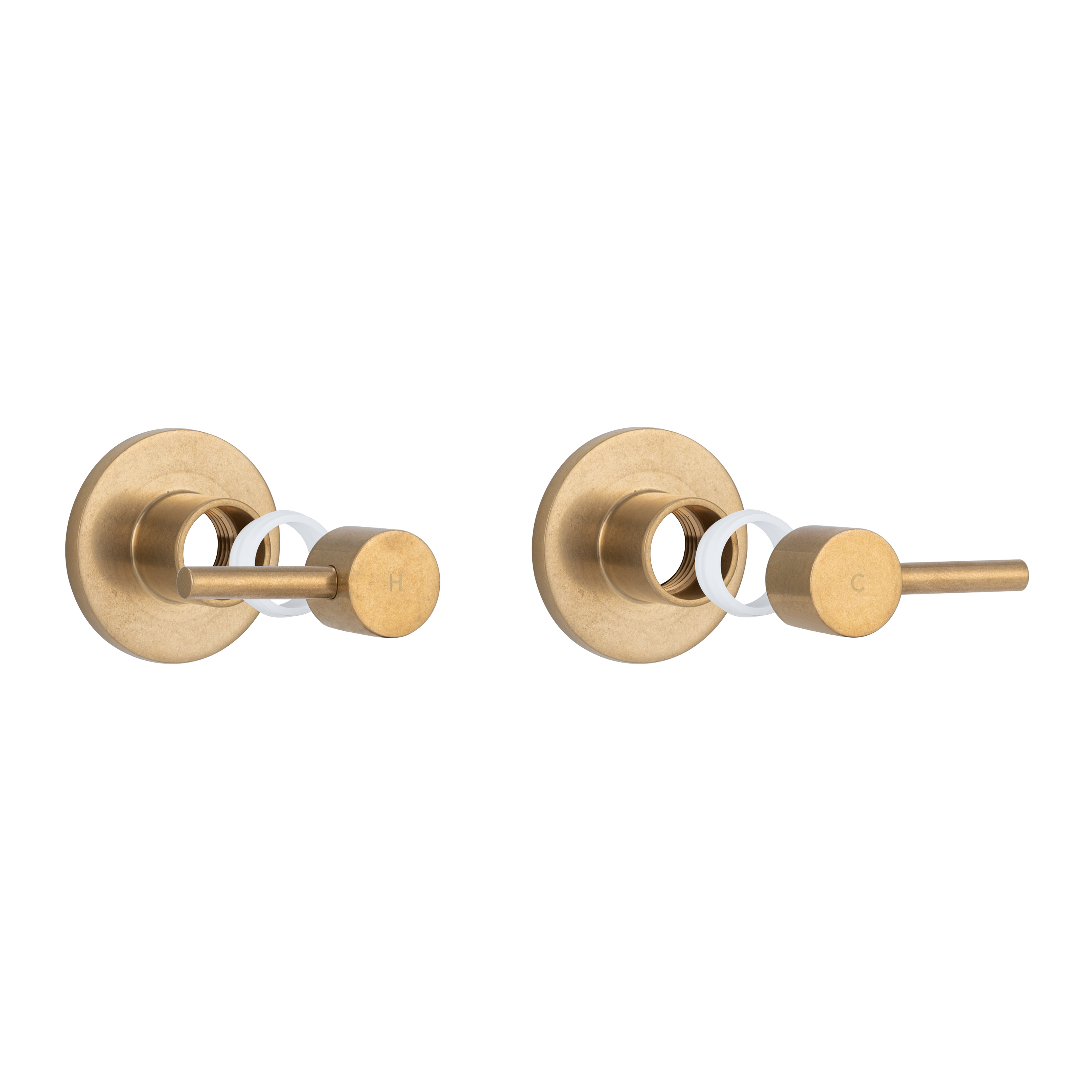 Elysian - Assembly Handle Kit - Tumbled Aged Brass