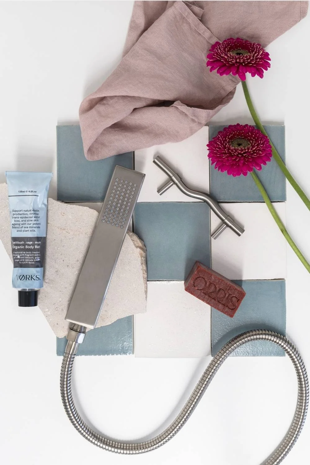 Interior Design Moodboard Blue Bathroom