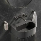 Side Angle Nelios Pedestal Basin - In Setting GREY BG