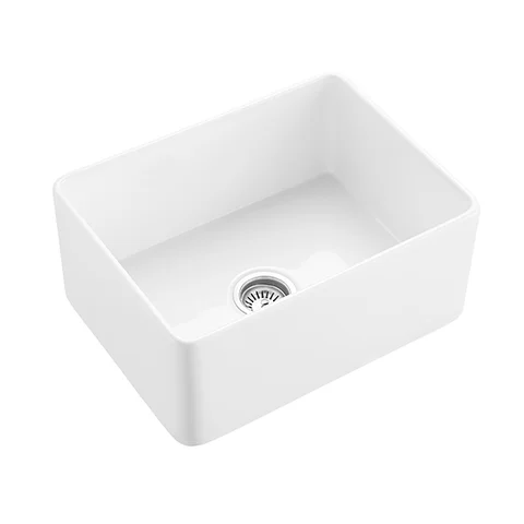 Hartley Small Single Farmhouse Fireclay Sink - Gloss White