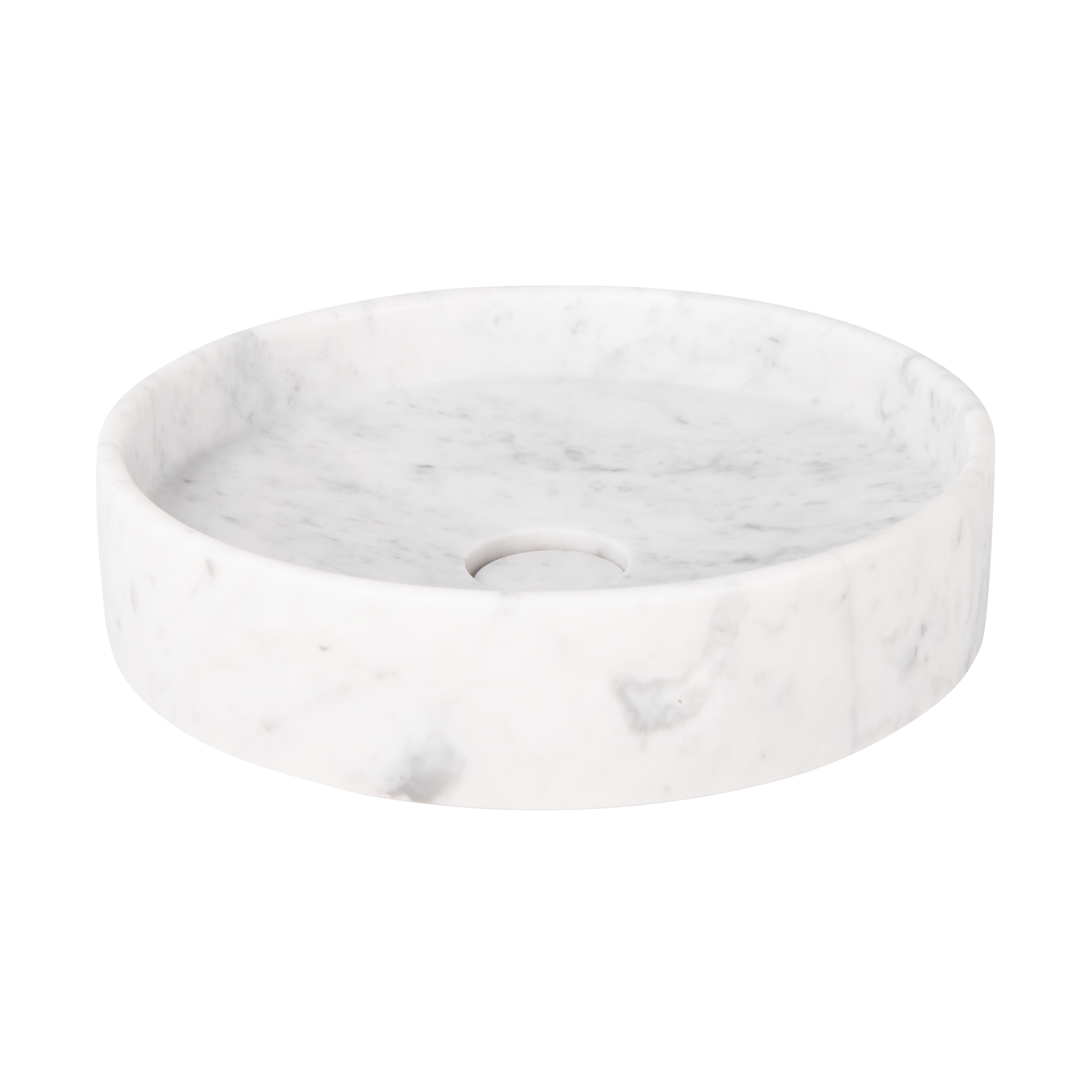Pedra Round Basin Sink - Carrara Marble