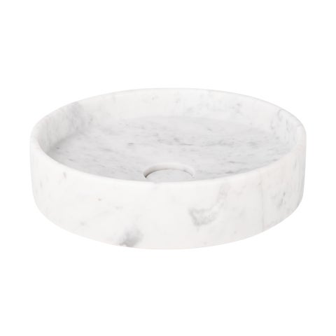 Pedra Round Basin Sink - Carrara Marble
