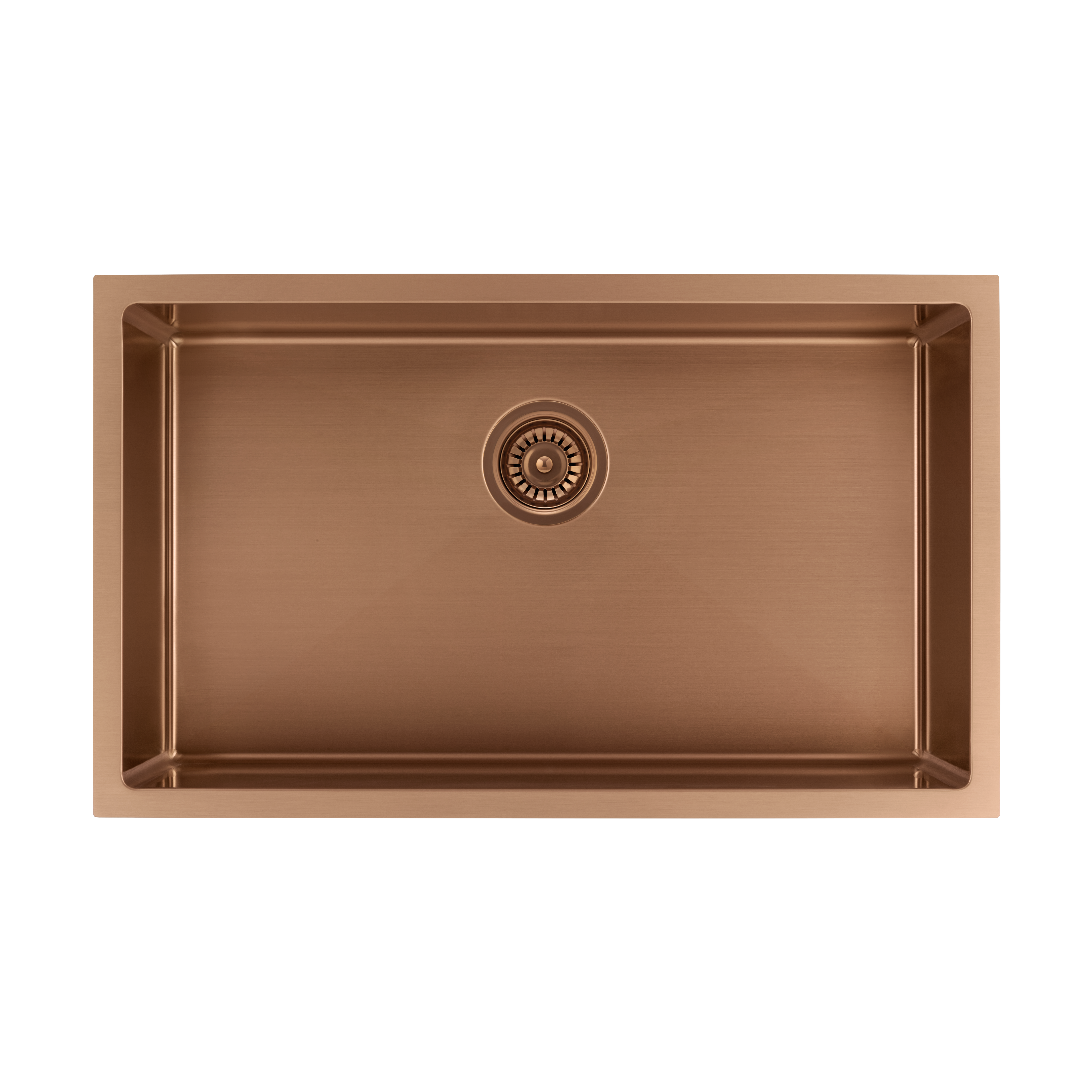 Vari - Single Sink 750mm - Brushed Copper w Rack