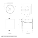 Esme Mini Wall-Mounted Basin - Cylinder - Specifications 1