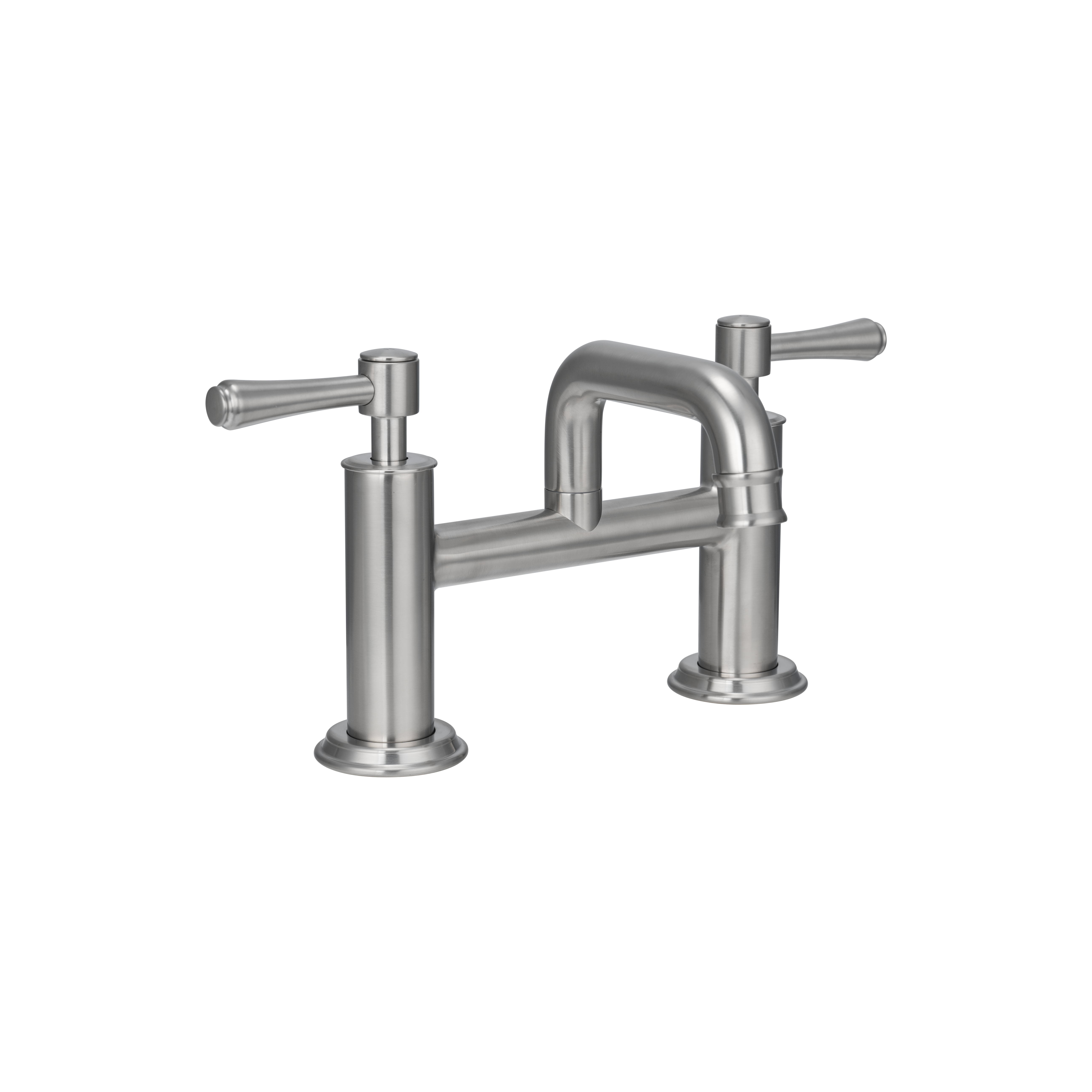 18262---Kingsley-Bench-Mounted-Bath-Basin-Mixer-Tap Side Brushed-Nickel