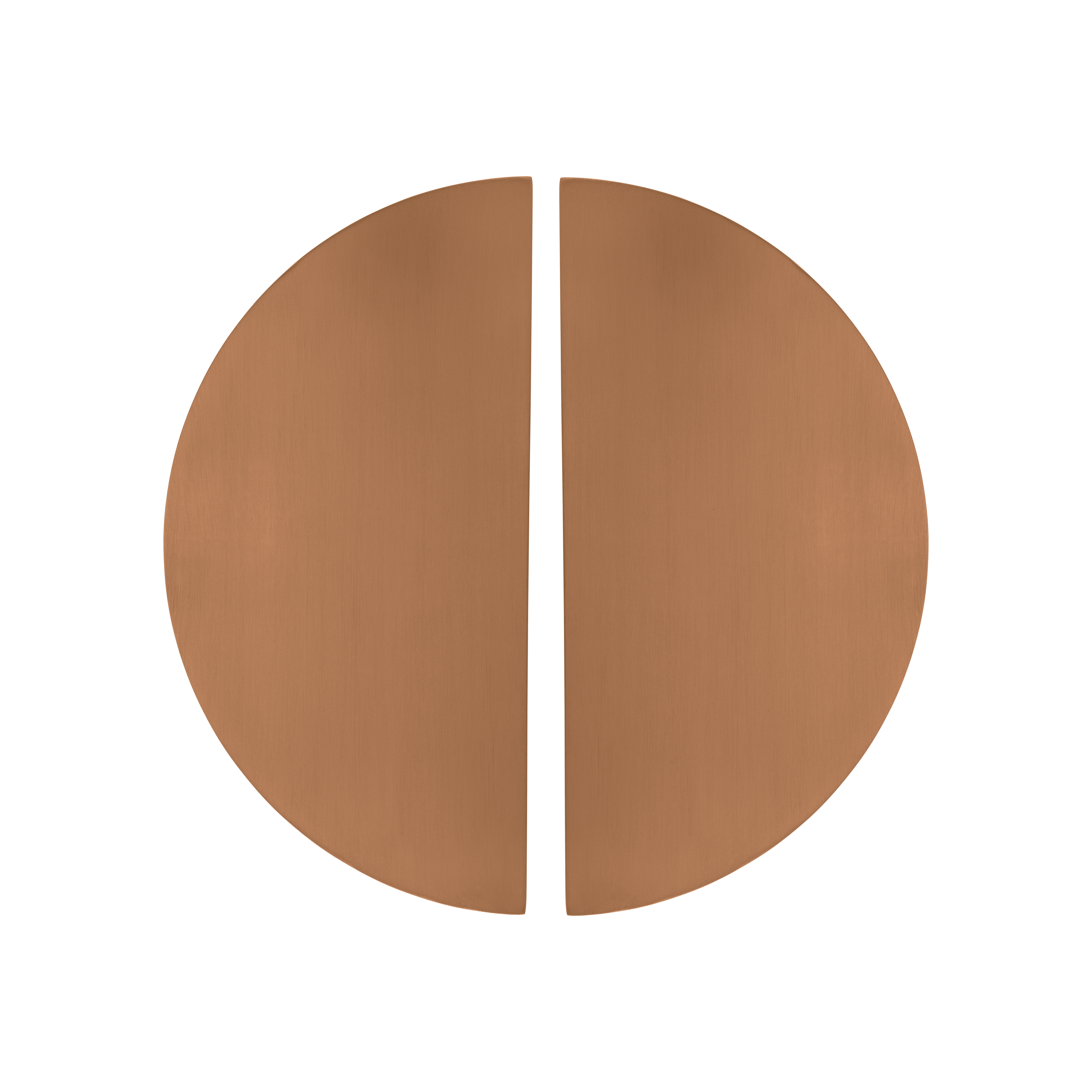 Imes Half Moon Entry Door Pull (Pair) - Brushed Copper