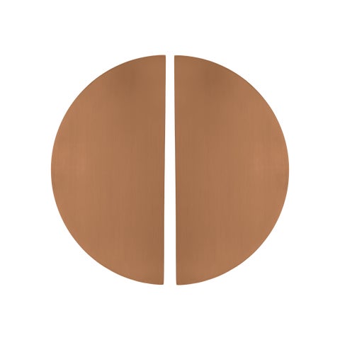 Imes Half Moon Entry Door Pull (Pair) - Brushed Copper