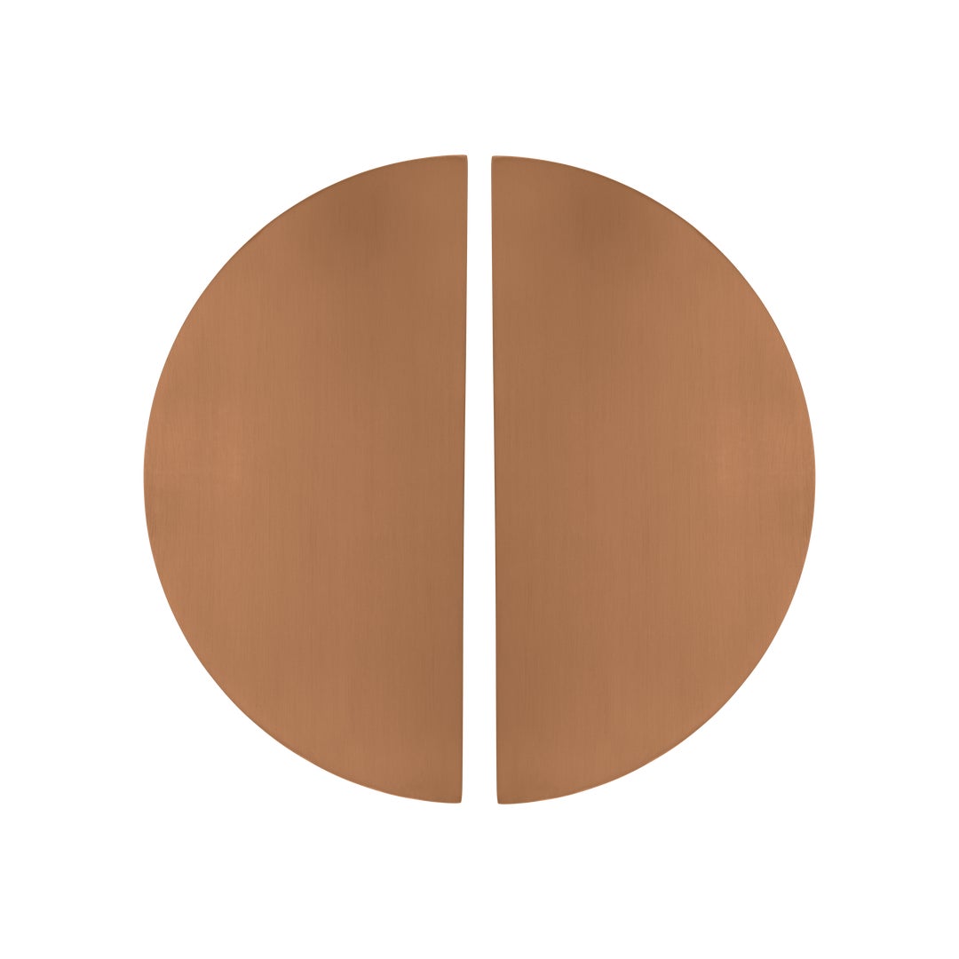 Imes Half Moon Entry Door Pull (Pair) - Brushed Copper