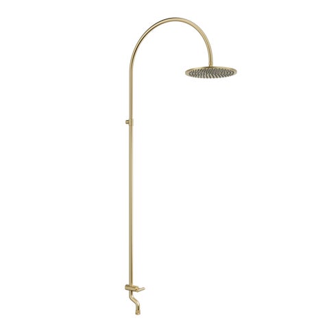Sola Garden Outdoor Shower Set - Brushed Brass