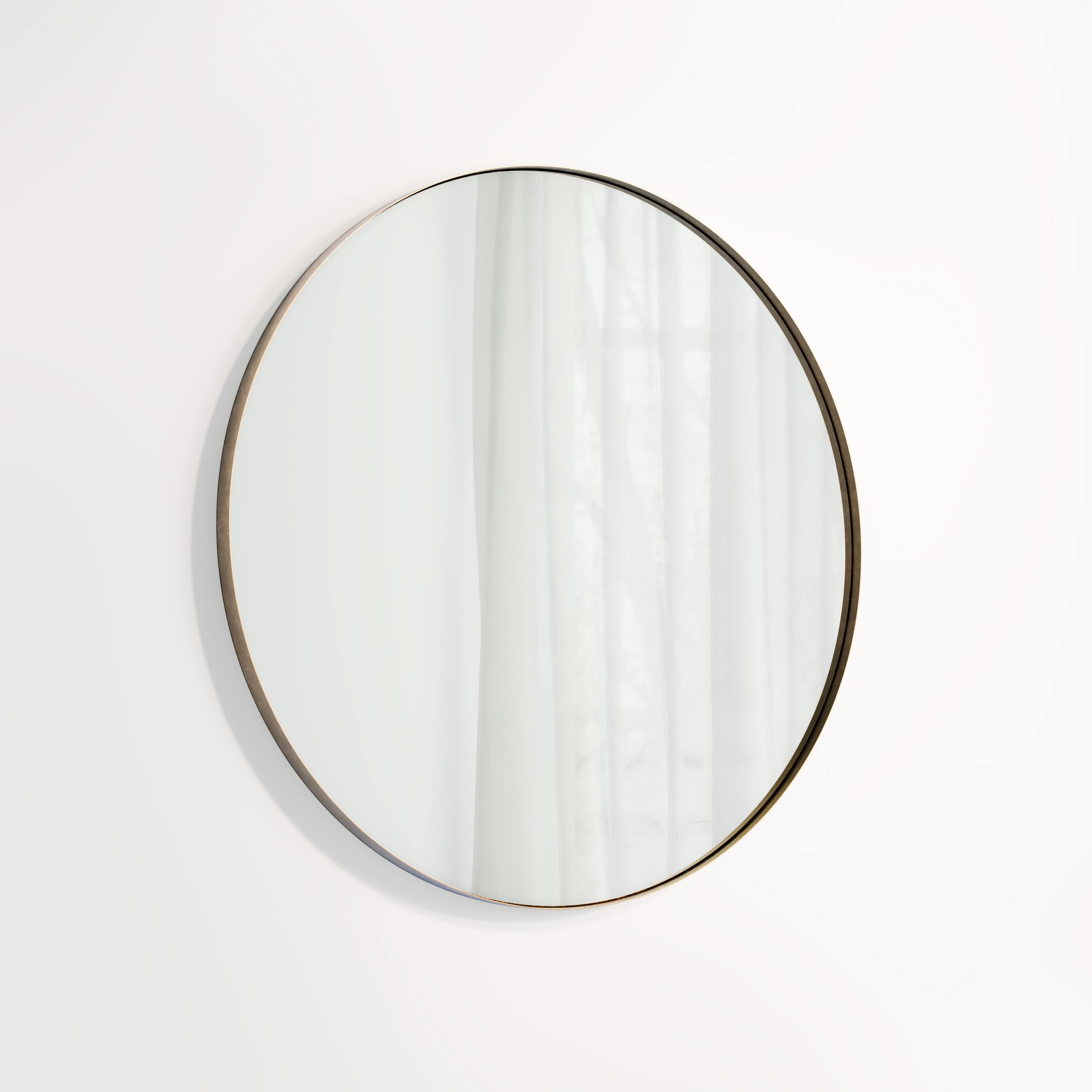 Round Mirror 800mm - Tumbled Aged Brass