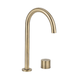 Milani Basin Hob Mixer Set - Brushed Brass - Feature