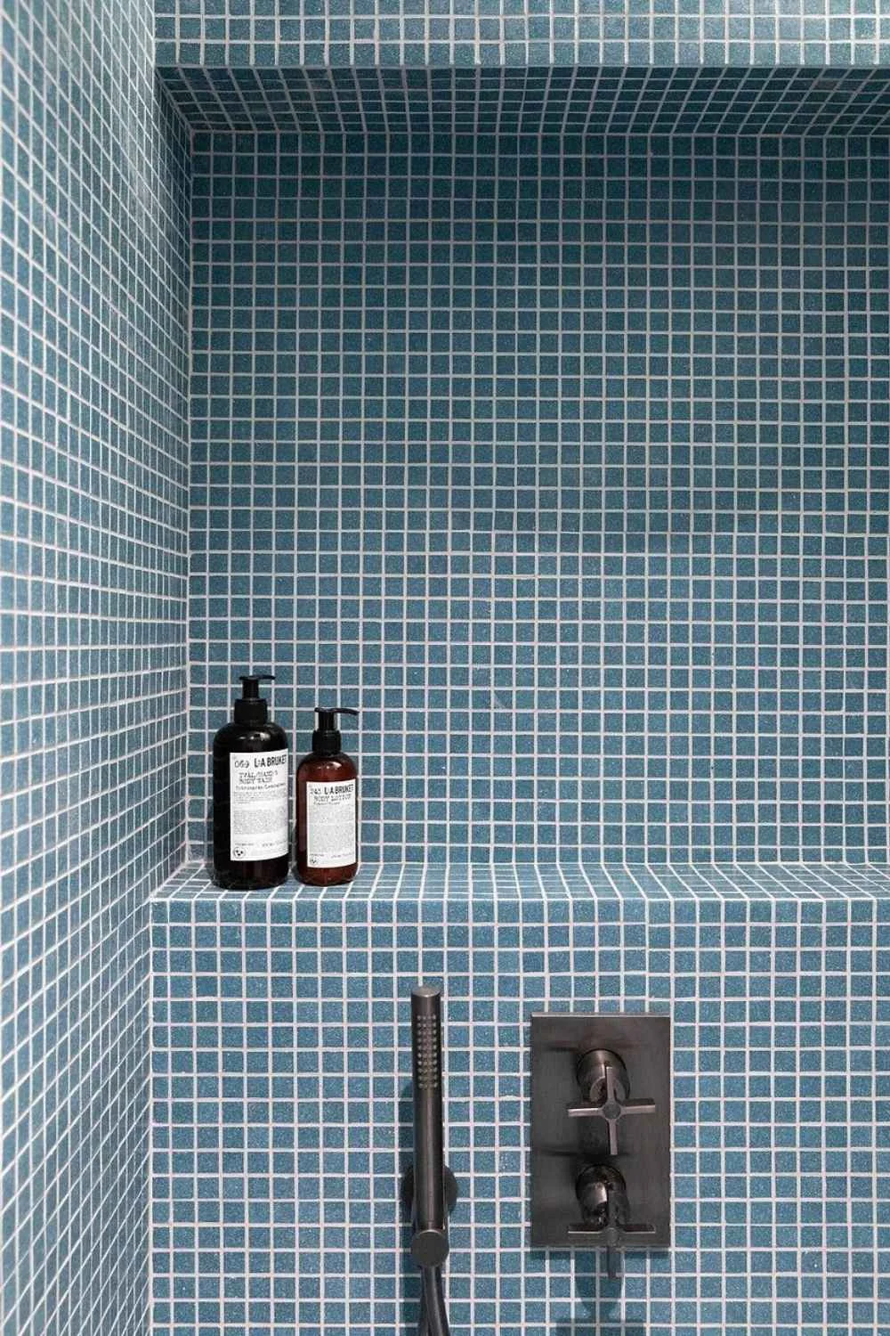 Bathroom Tile Inspiration Blue Mosaic Shower