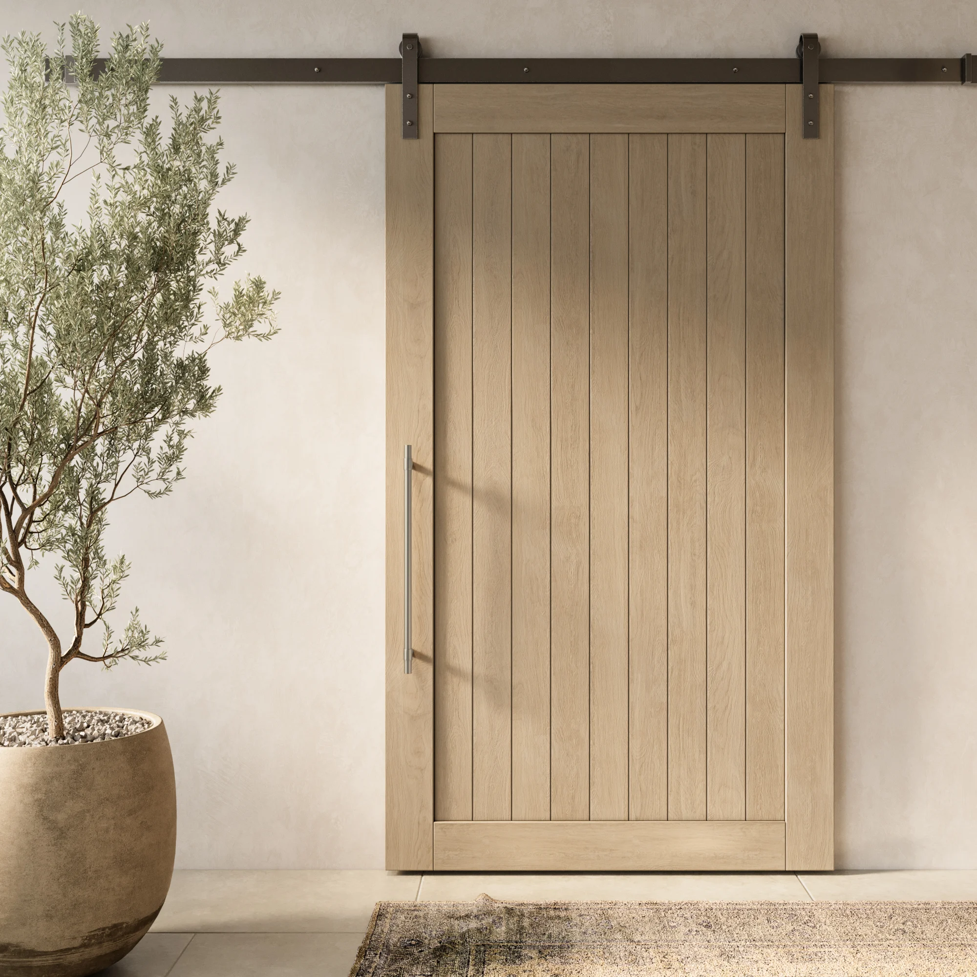 Modi Entry Door Pulls - Barn Door Scene FRONT 60cm SS