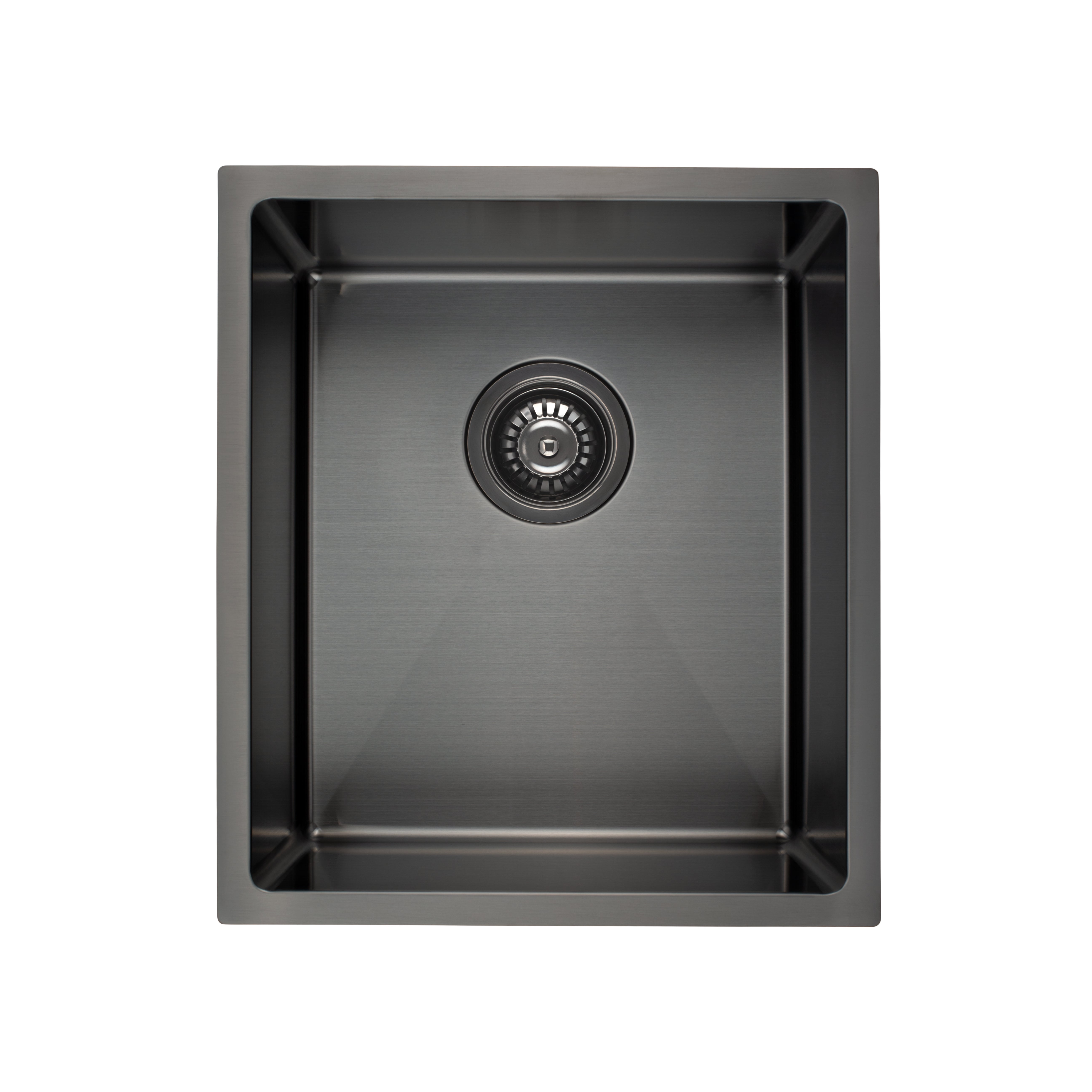 Ohelu Single Kitchen Sink 380mm - Brushed Gunmetal
