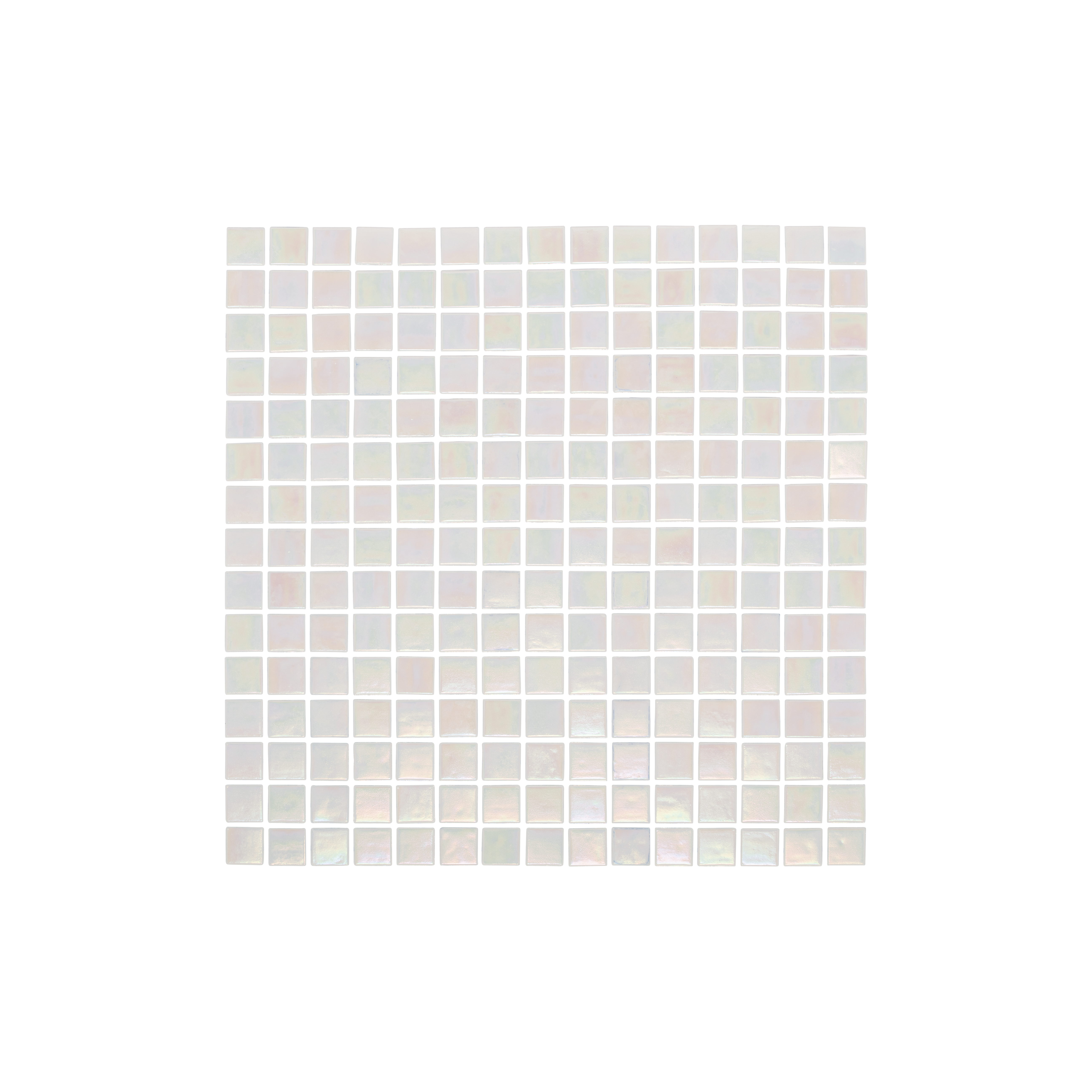 Rumoi Glass Mosaic Pool Tile - White Pearl