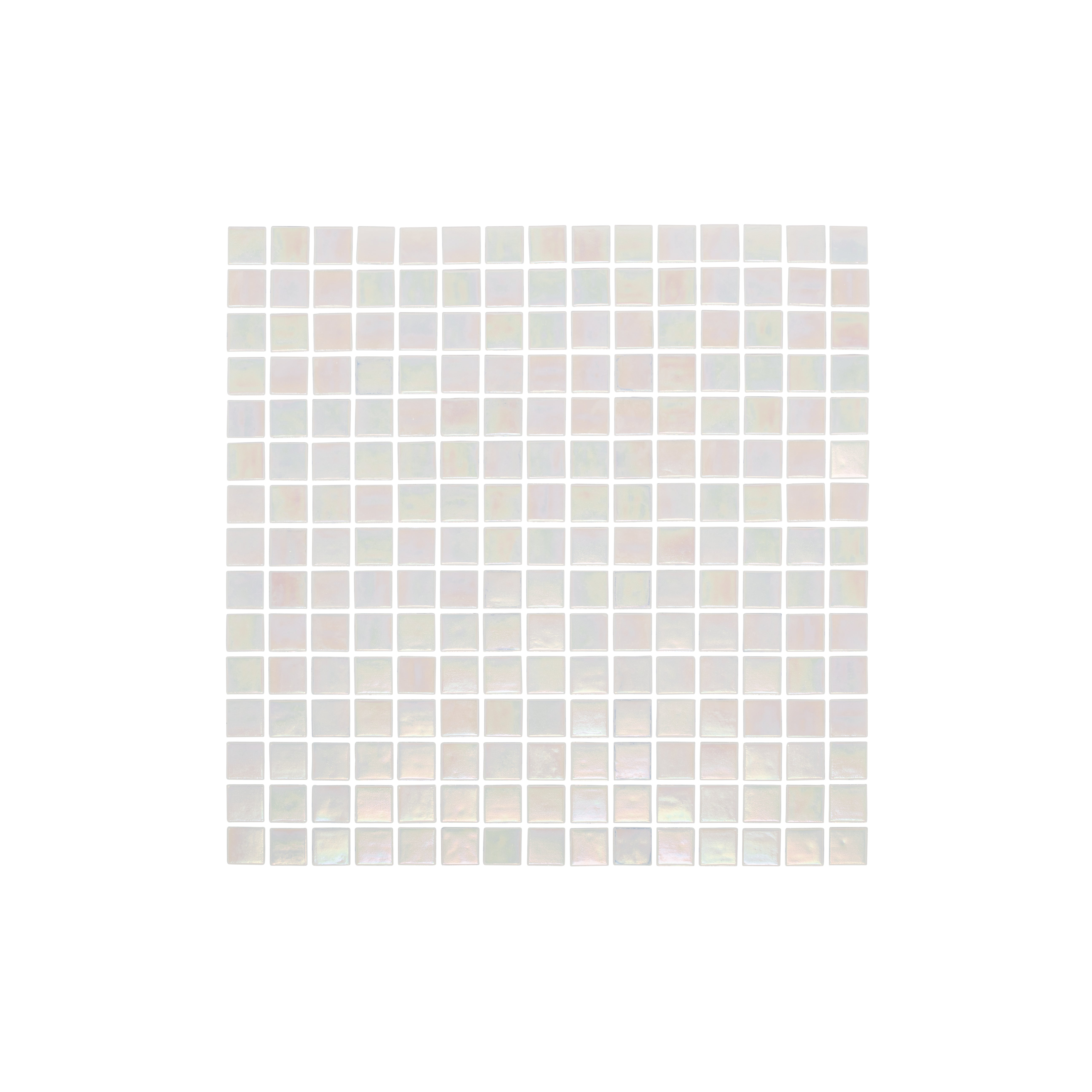 Rumoi Glass Mosaic Pool Tile - White Pearl