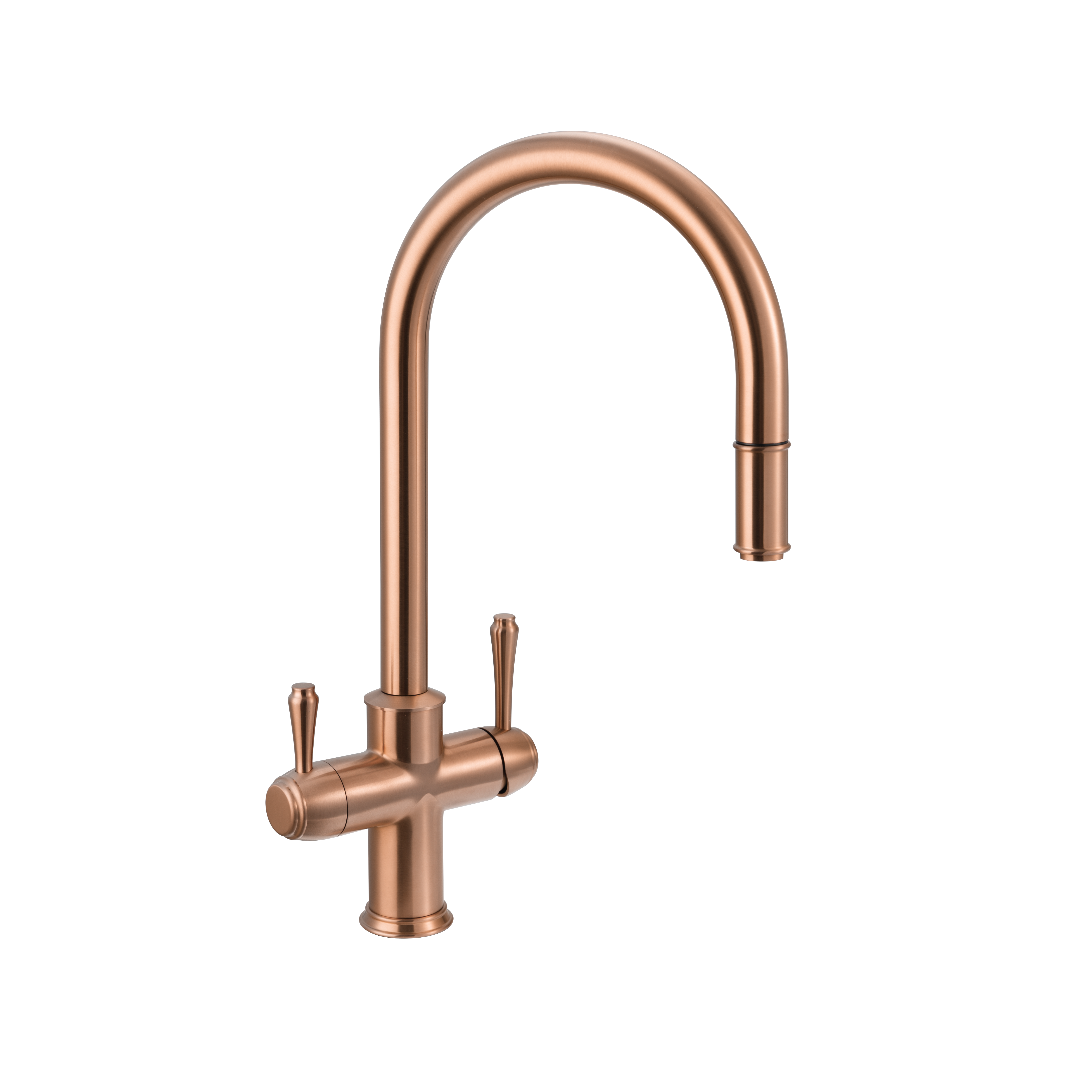 Kingsley-3-Way-Pull-Out-Filter-Tap Side Brushed-Copper 1
