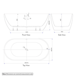 Scala Acrylic Free Standing Bath Specifications 2