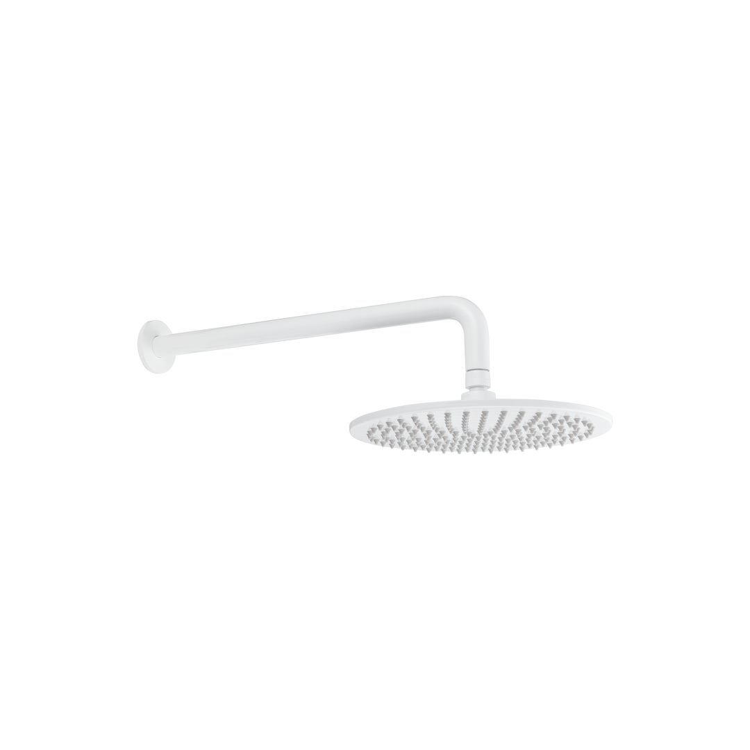Shower Arm 400mm & Head Set - White