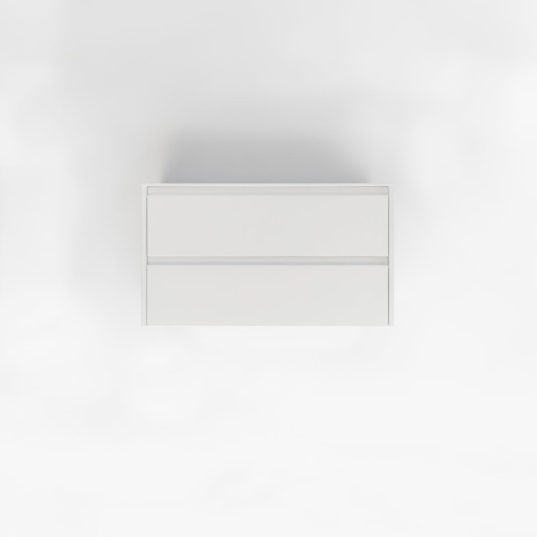 Addison 2-Drawer 900mm - White - 1 Cut-Out