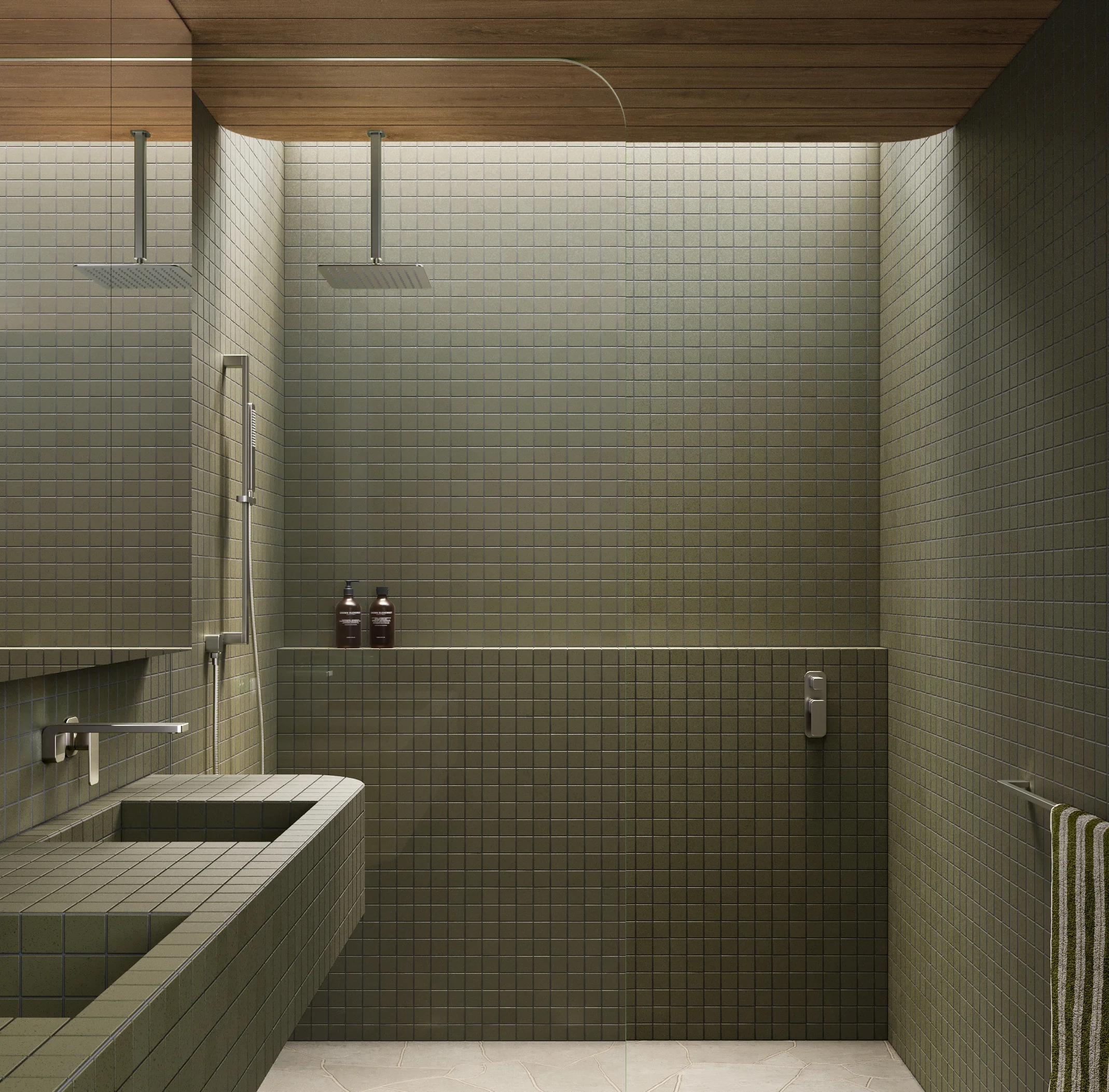 Shower Full%20Shot NESSO Shower%20Dropper-Towel%20Rail with%20towel SS