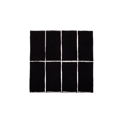 Tropea Natural Edge Rectangle Tile - Raven Black