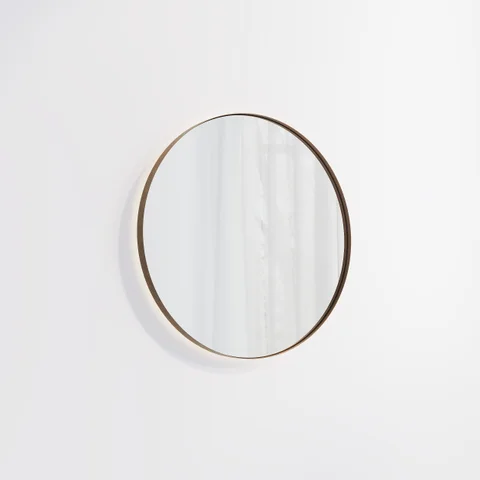 Round LED Mirror 600mm - Antique Bronze