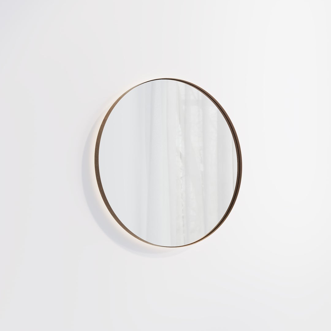 Round Mirror 600mm LED - Antique Bronze