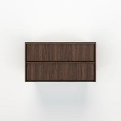Kasumi - Single Vanity 900mm - Walnut