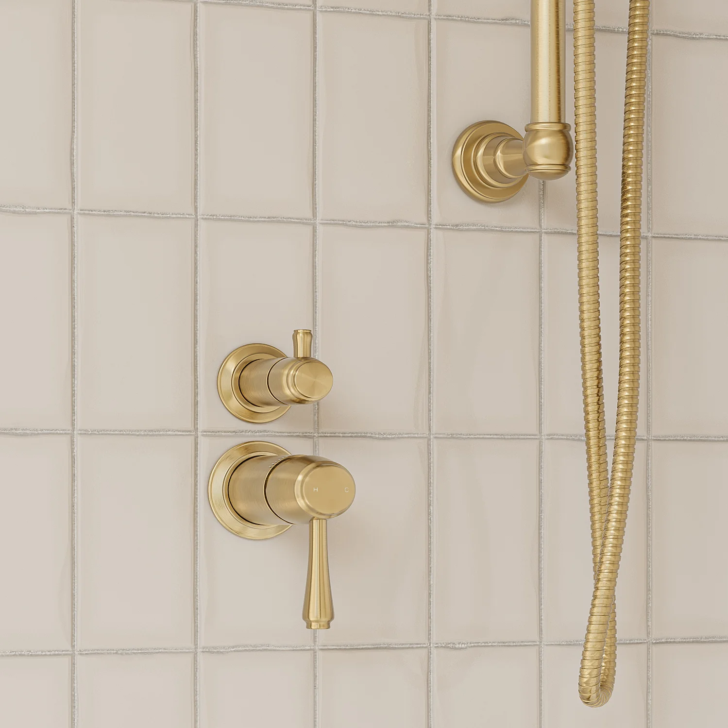Kingsley thermostatic diverter 2-3 way insetting CloseUp BB