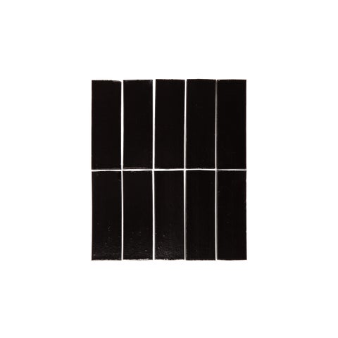 Rommani Handmade Zellige Rectangle Tile - Raven Black
