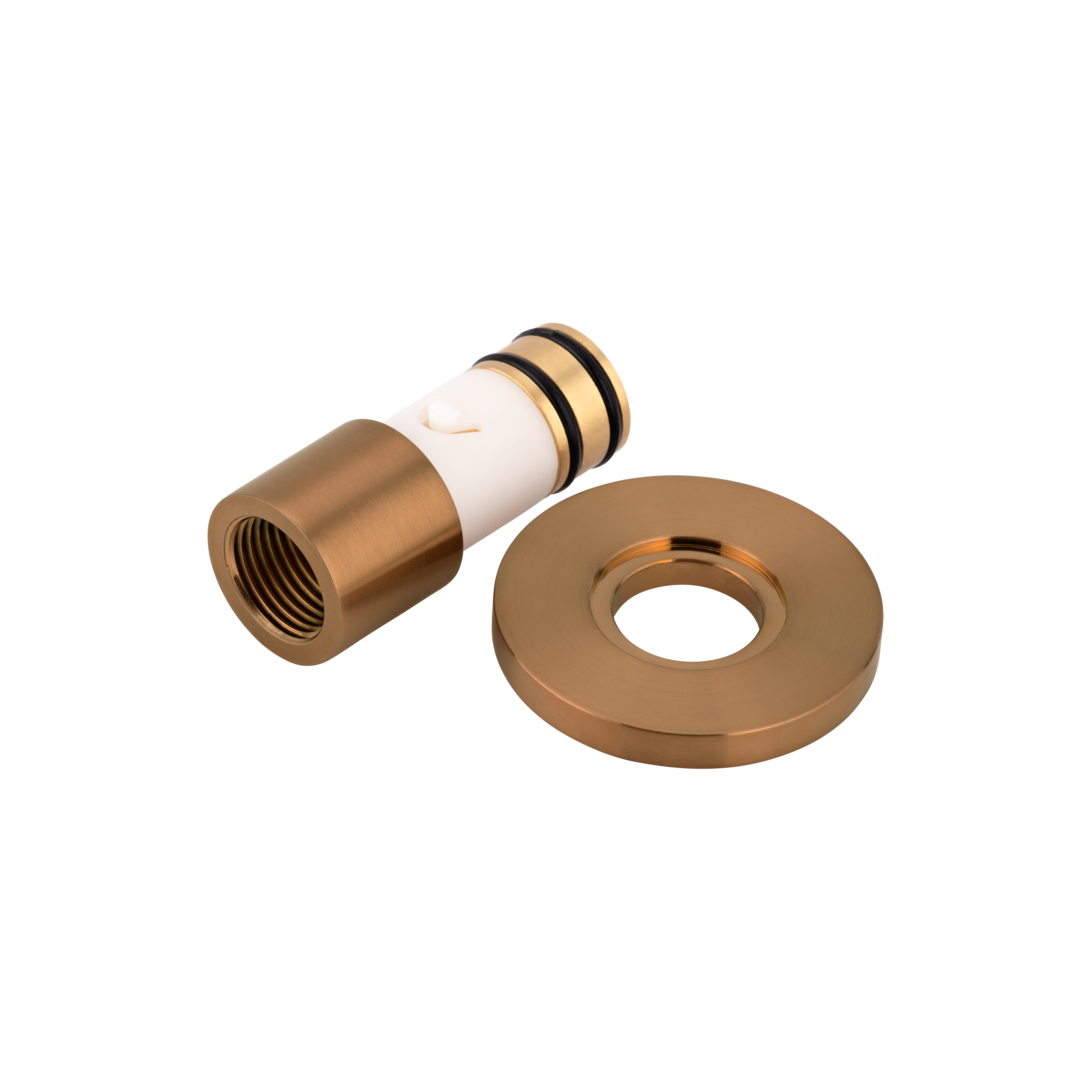 Swivel Bench Mounted Spout - Female Adapter - Brushed Copper