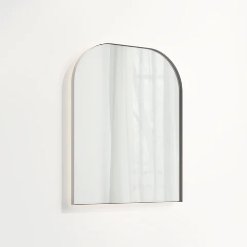 Arch Wall LED Mirror 600 x 750mm - Stainless Steel