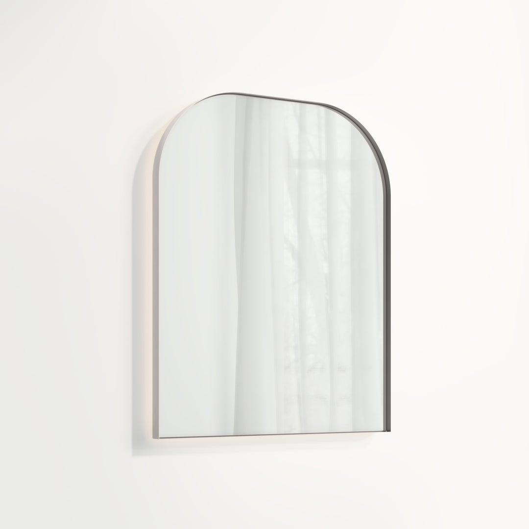 Arch Wall Mirror LED 600 x 750mm - Stainless Steel