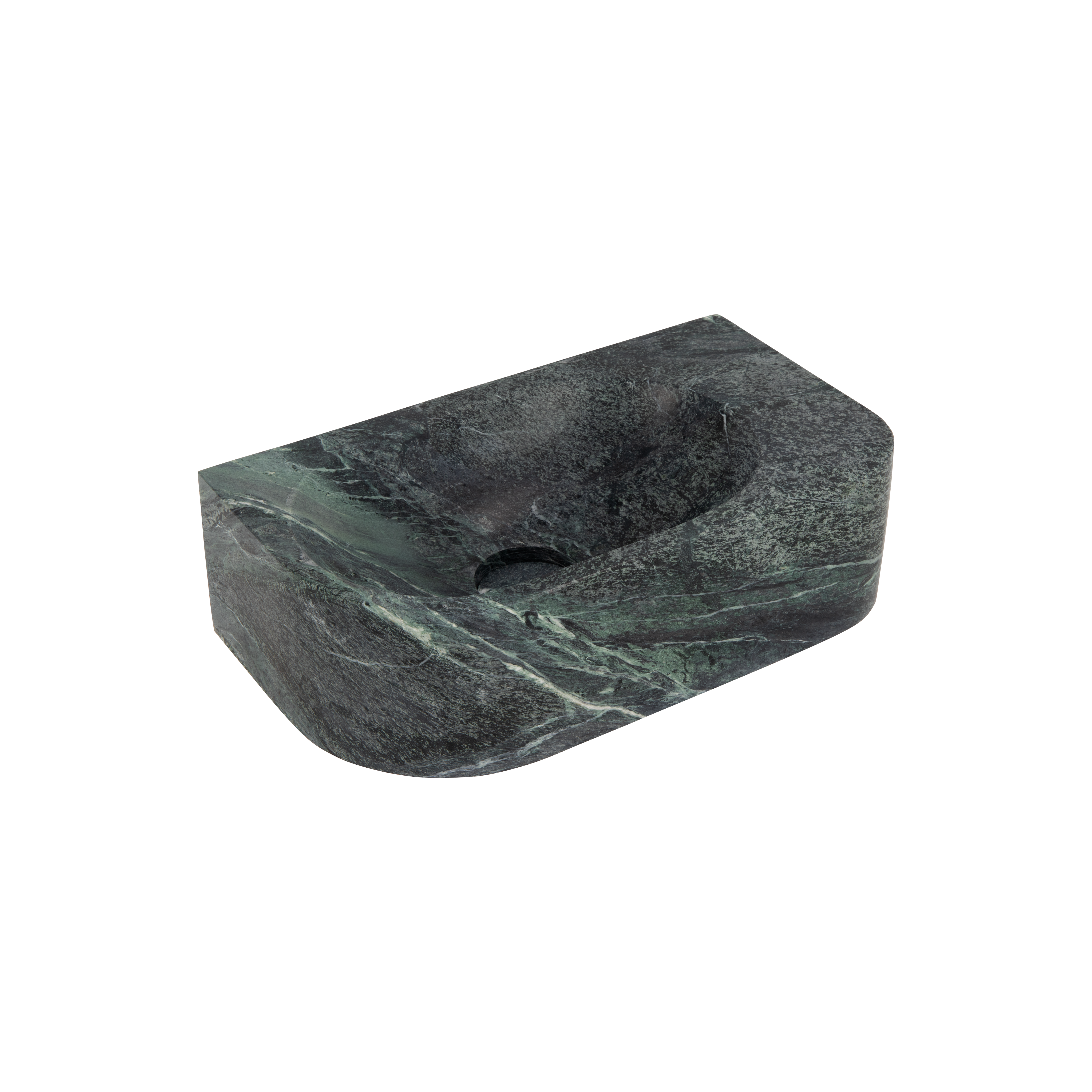 Pedra WallMounted Basin 400mm VerdeGreen Side 1