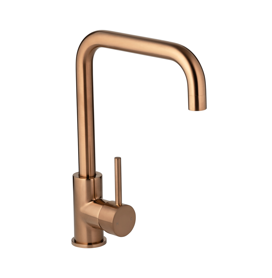 Eden Square Kitchen Mixer - Brushed Copper - Feature