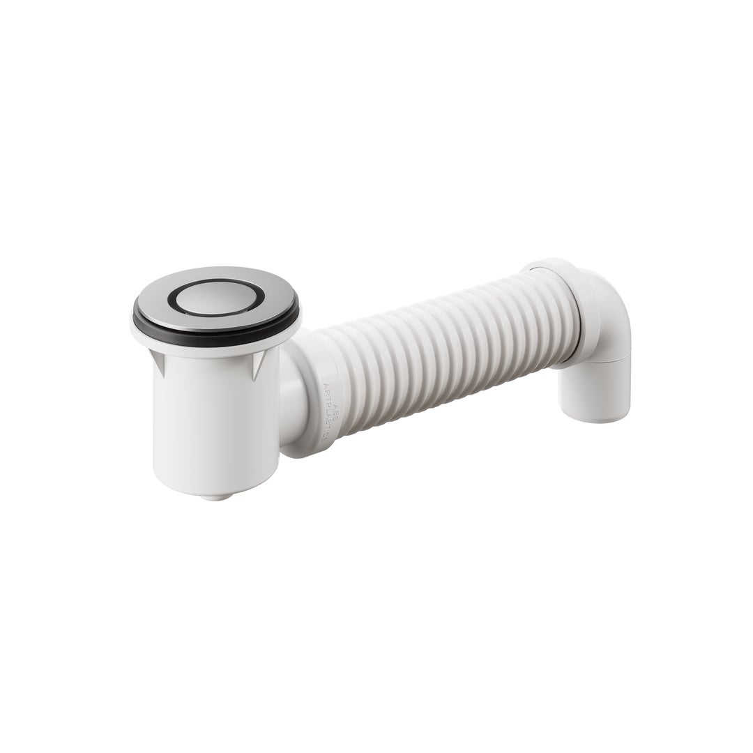 Bath Bend Pop Down with Connector - Brushed Nickel