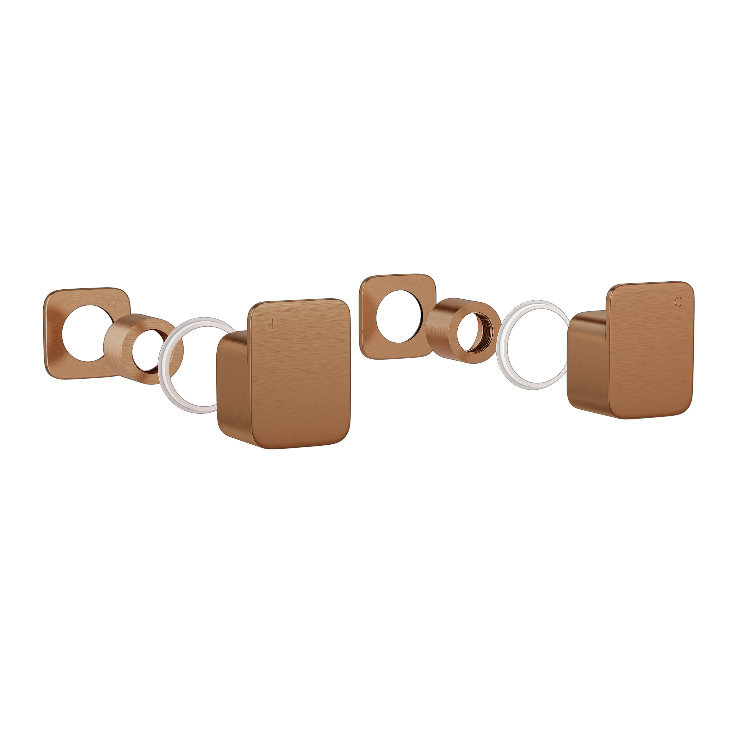 Nesso Assembly Handle Kit - Brushed Copper