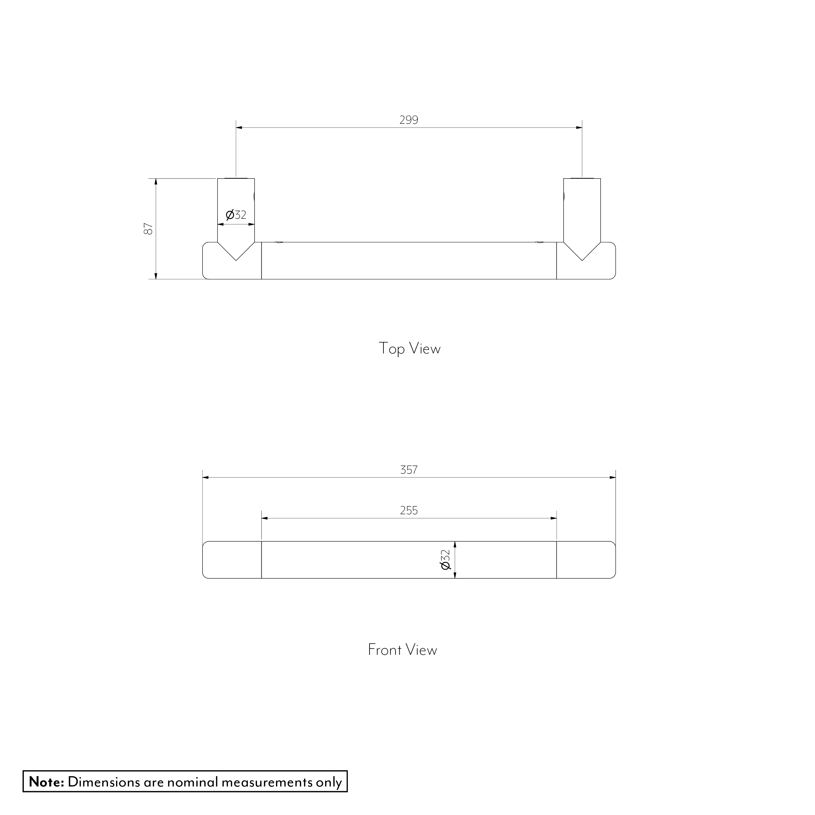 Aliro 357mm Single Rail SPEC