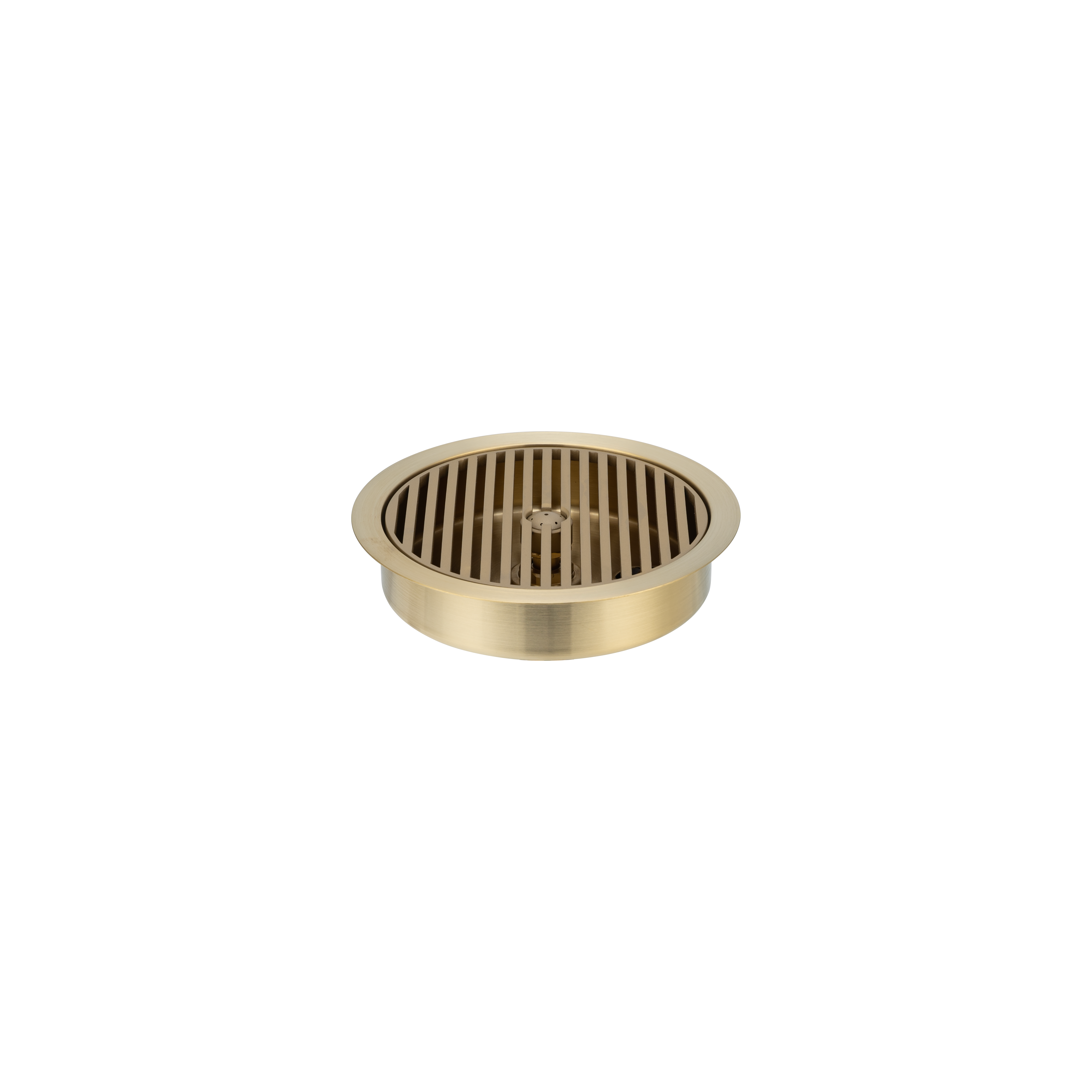 Glass Cleaner with Drain - Brushed Brass