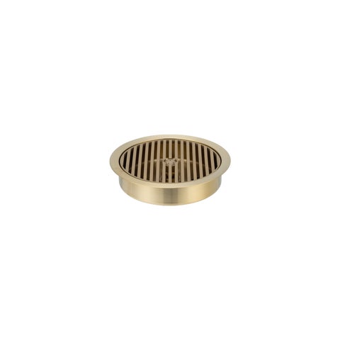 Glass Cleaner with Drain - Brushed Brass