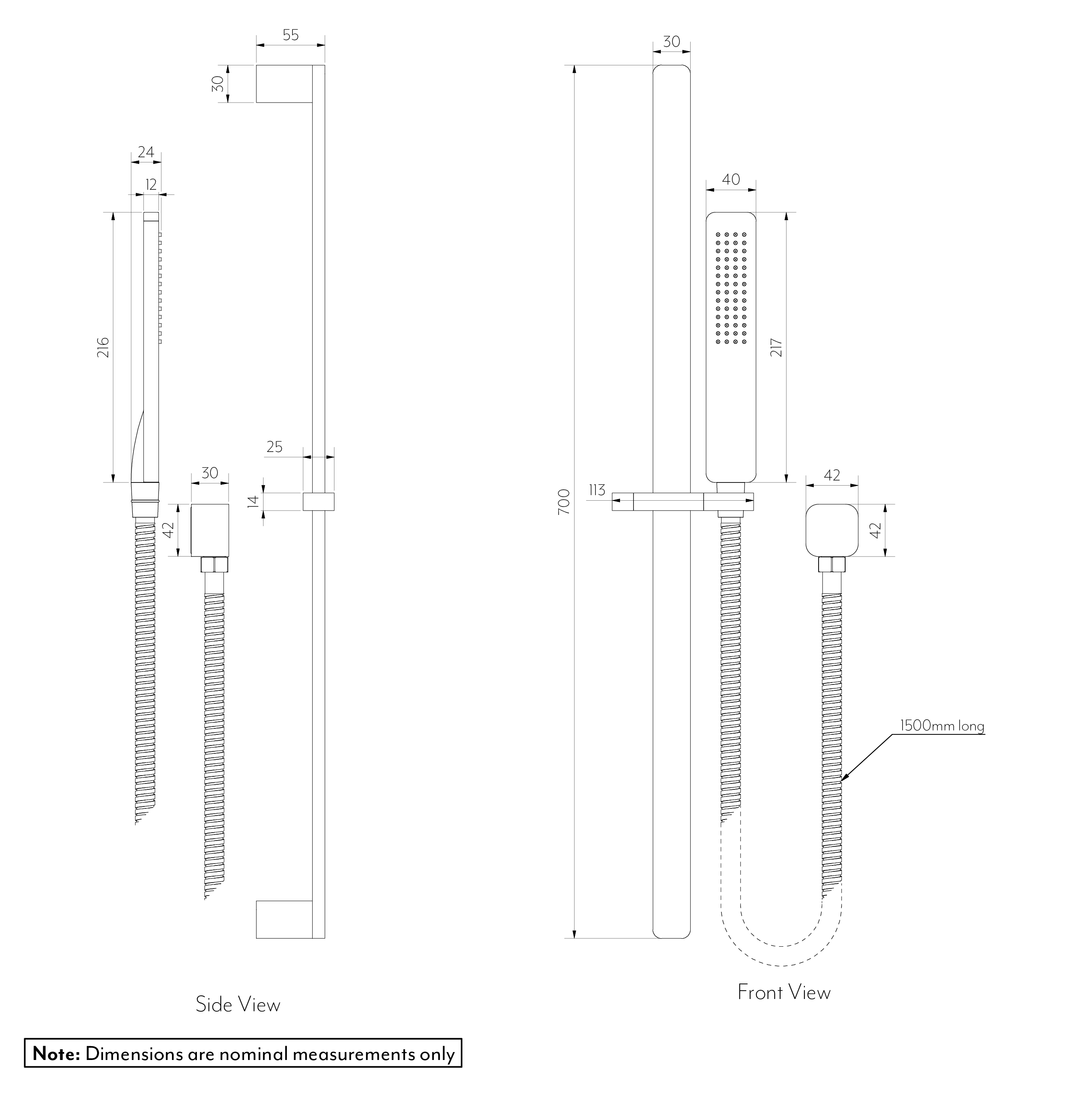Nesso Hand Shower Rail Set SPEC