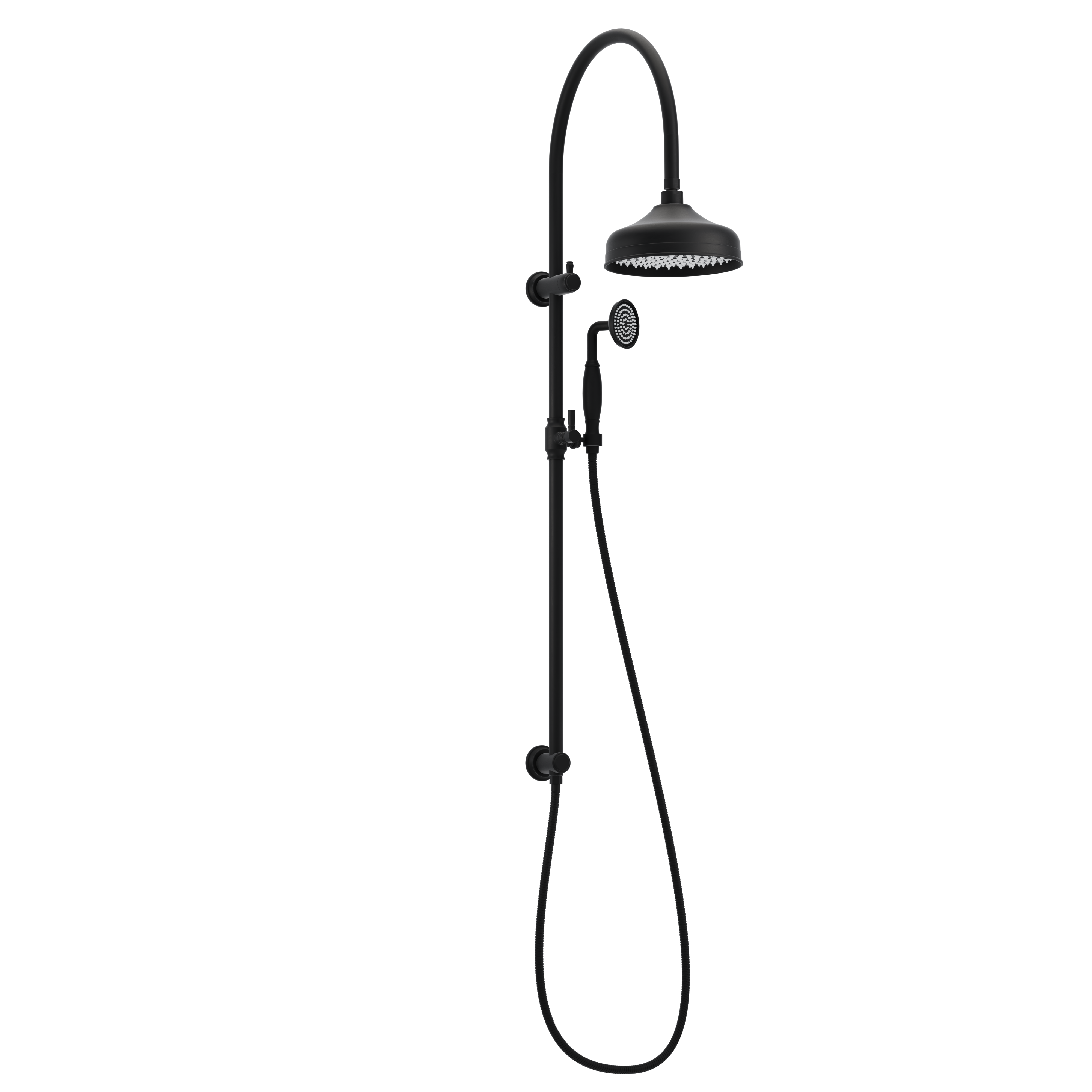 Kingsley Shower Rail Set - Matte Black