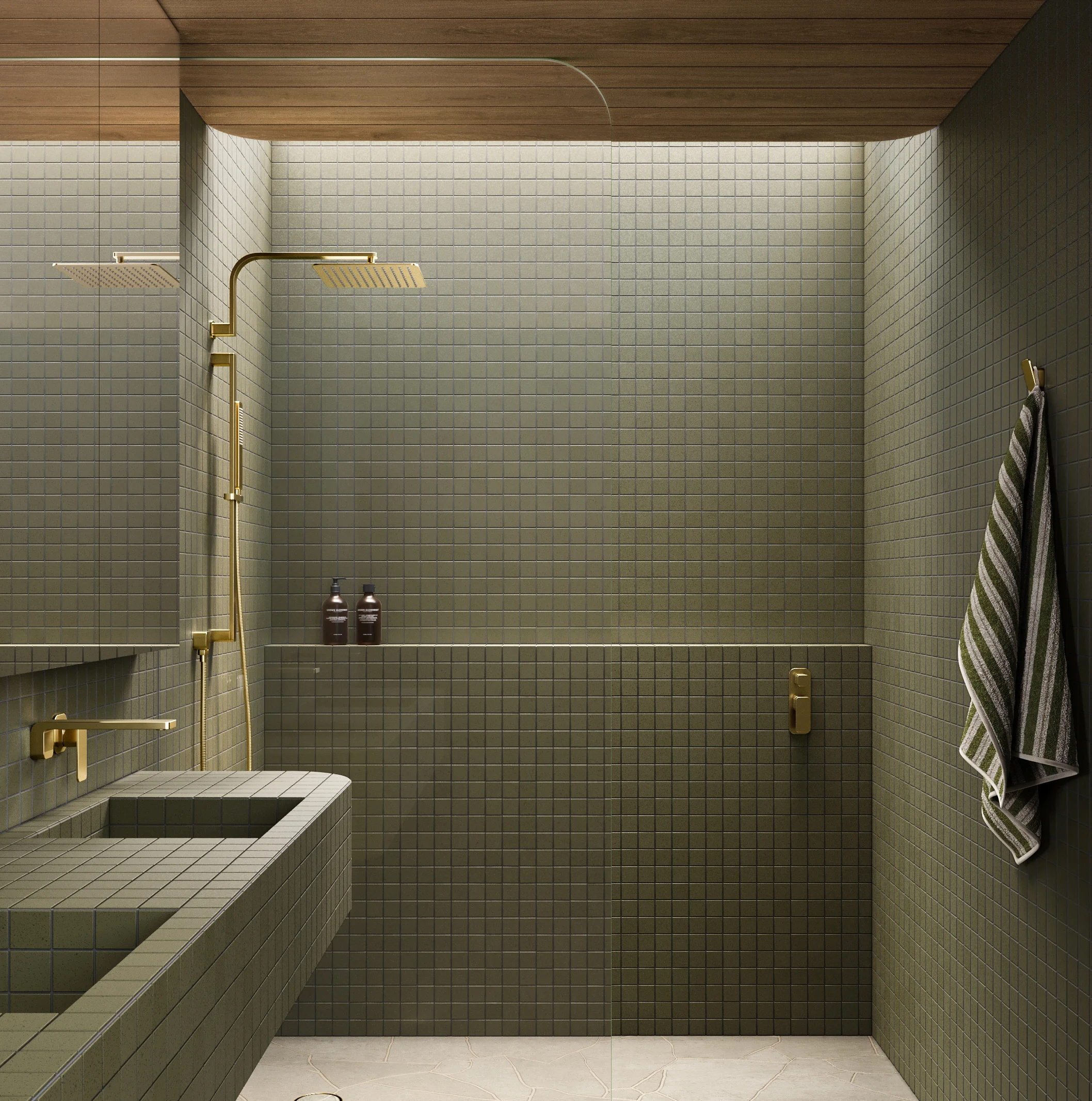 Shower Full%20Shot NESSO Shower%20Arm-Robe%20Hook BB with%20towel